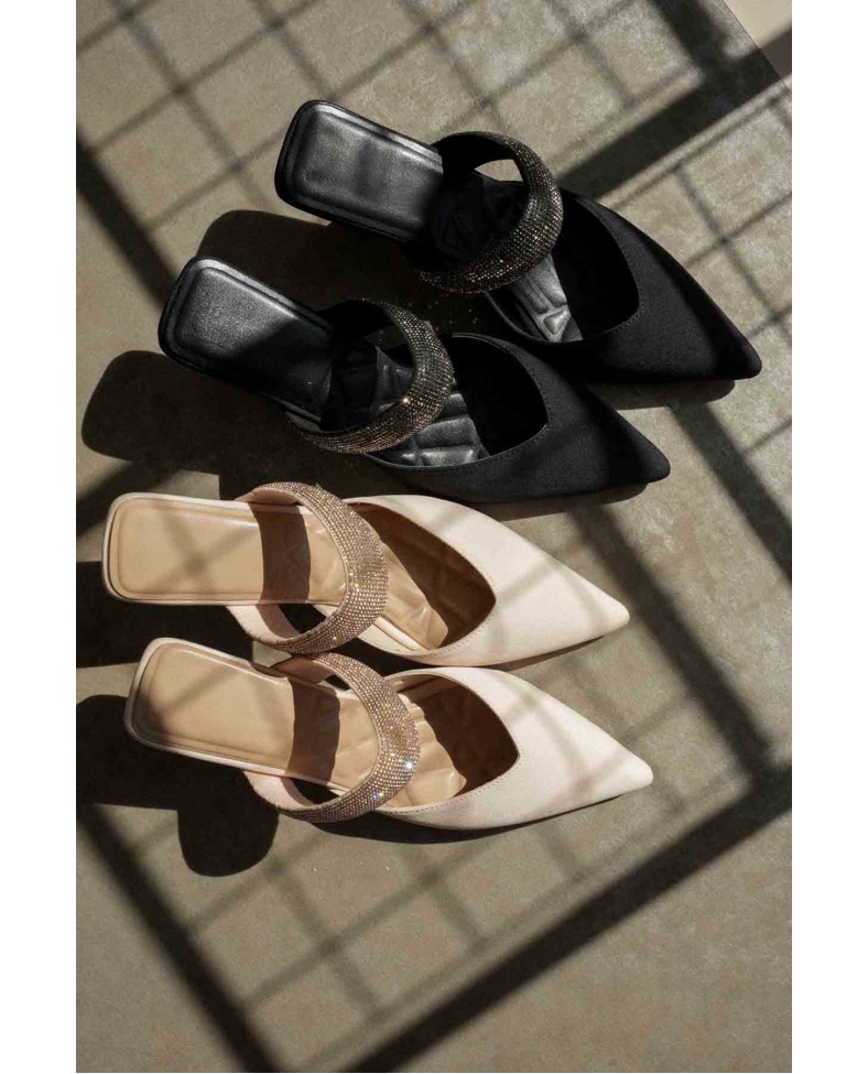 Topuklu Bej Kadın Terlik TR08MS13B