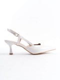 Kadın Beyaz Rugan Topuklu Ayakkabı TR08MS20B