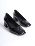 Kadın Siyah Rugan Topuklu Ayakkabı TR08MS23E