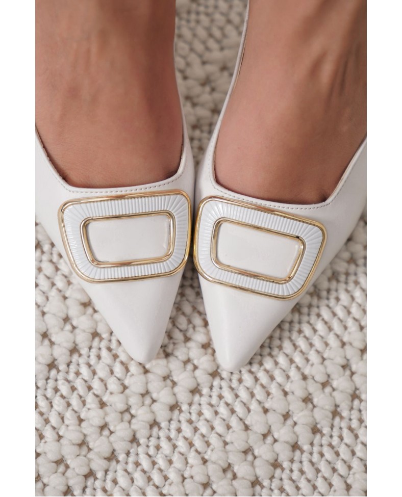 Kadın Beyaz Topuklu Ayakkabı TR12MS07B