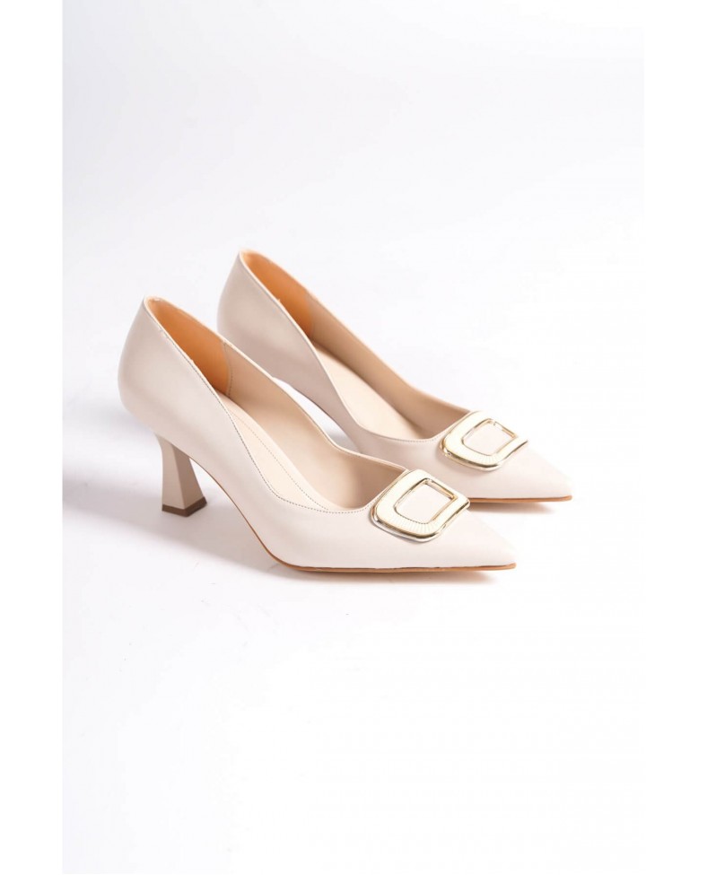 Kadın Bej Topuklu Ayakkabı TR12MS07C