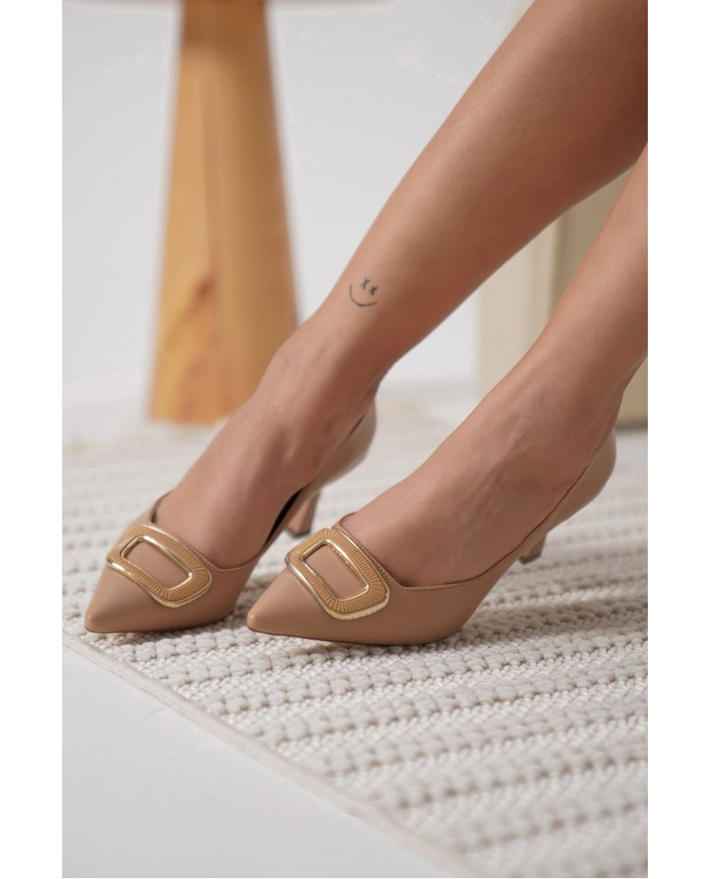 Kadın Nude Topuklu Ayakkabı TR12MS07D