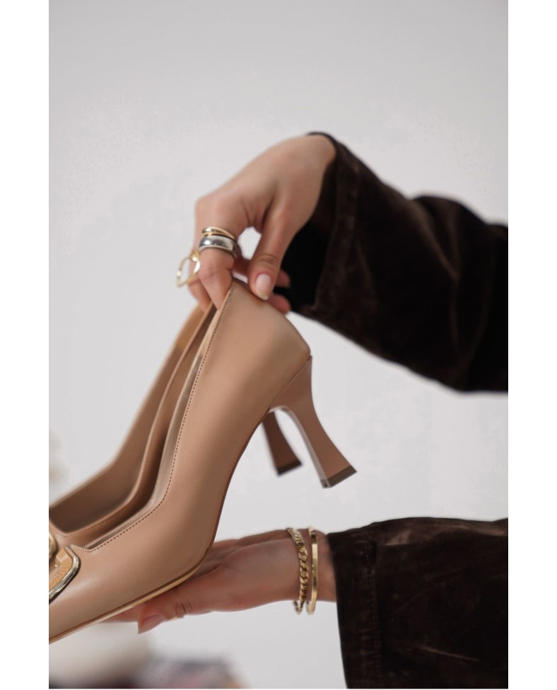 Kadın Nude Topuklu Ayakkabı TR12MS07D