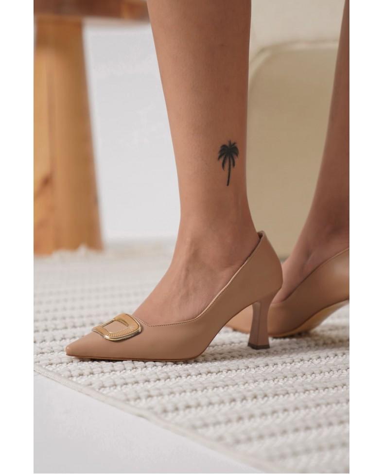 Kadın Nude Topuklu Ayakkabı TR12MS07D