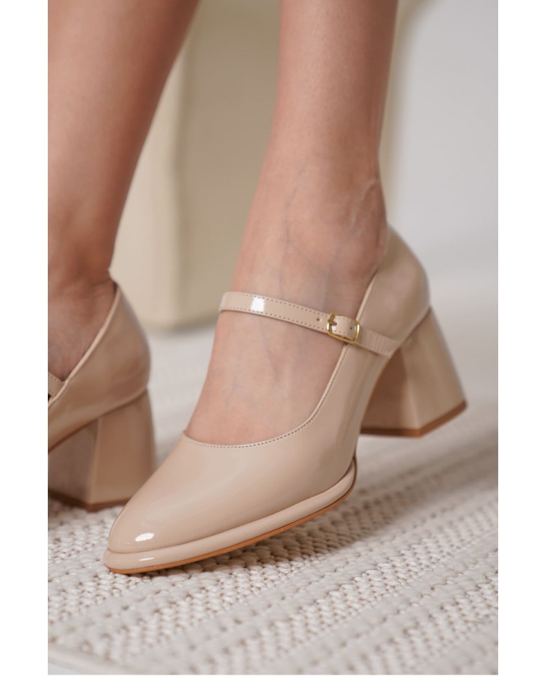 Nude Rugan Kadın Topuklu Ayakkabı TR18MS07B