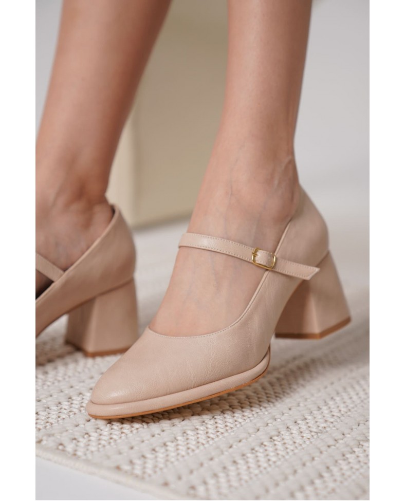 Nude Cilt Kadın Topuklu Ayakkabı TR18MS07D