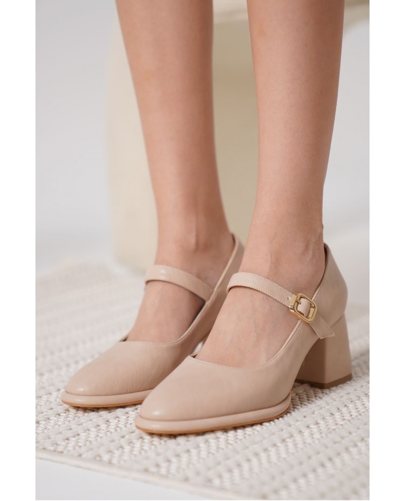 Nude Cilt Kadın Topuklu Ayakkabı TR18MS08D