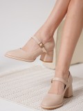 Nude Cilt Kadın Topuklu Ayakkabı TR18MS08D