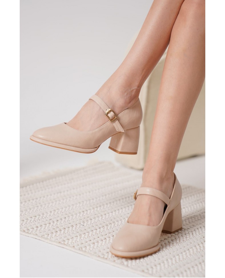 Nude Cilt Kadın Topuklu Ayakkabı TR18MS08D