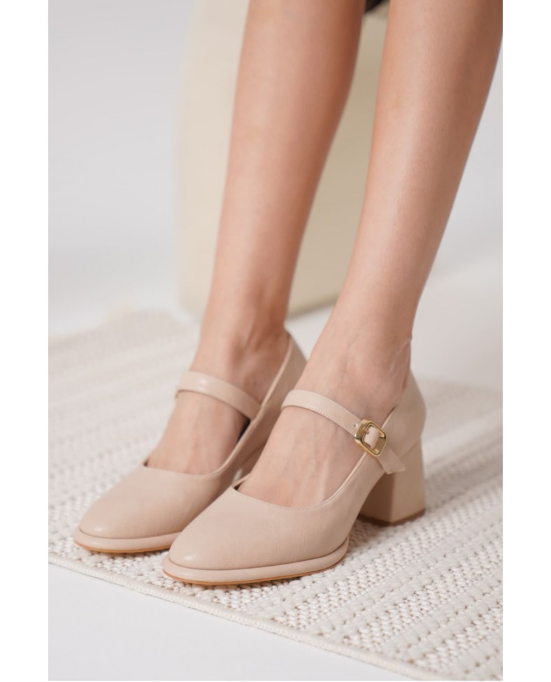 Nude Cilt Kadın Topuklu Ayakkabı TR18MS08D