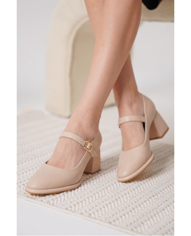 Nude Cilt Kadın Topuklu Ayakkabı TR18MS08D