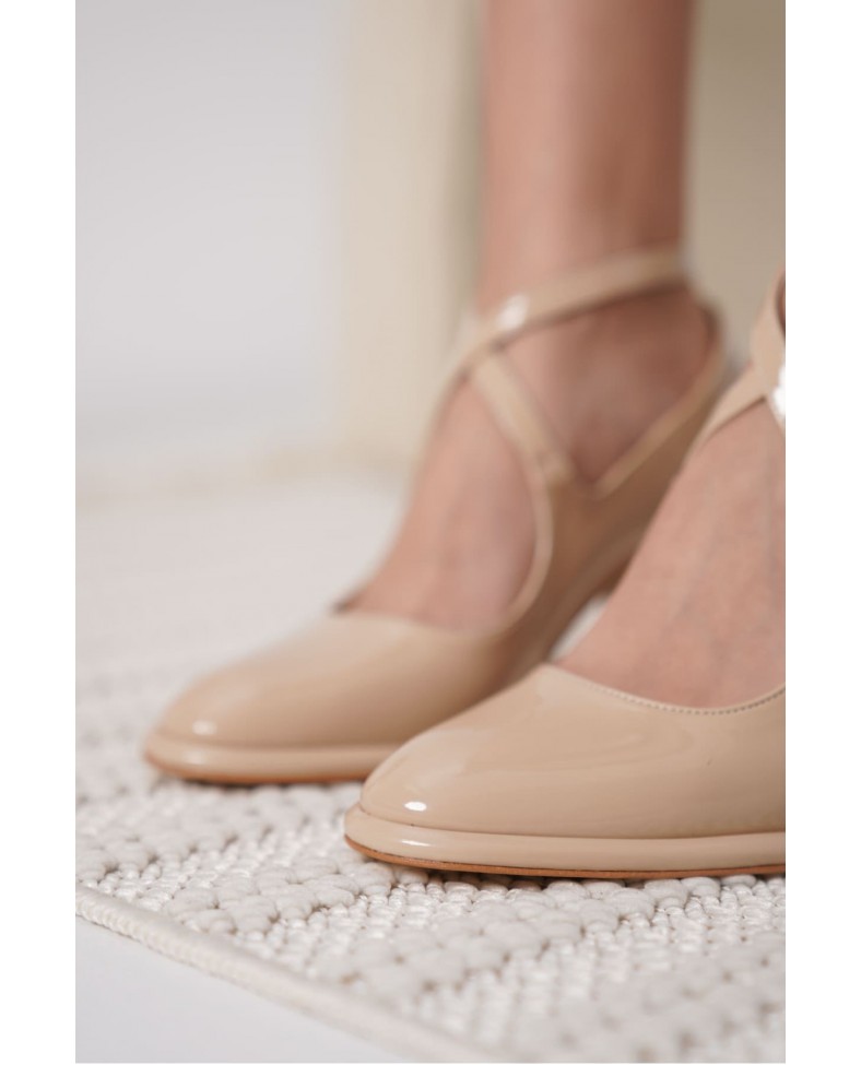 Nude Rugan Kadın Topuklu Ayakkabı TR18MS09B