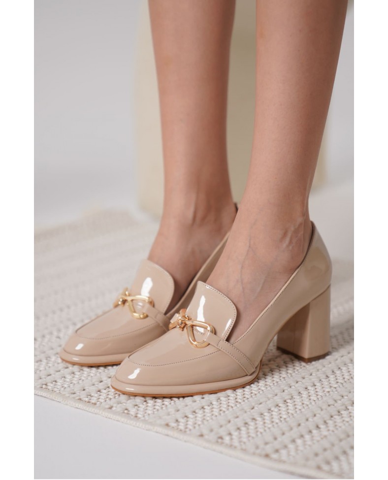 Nude Rugan Kadın Topuklu Ayakkabı TR18MS10B