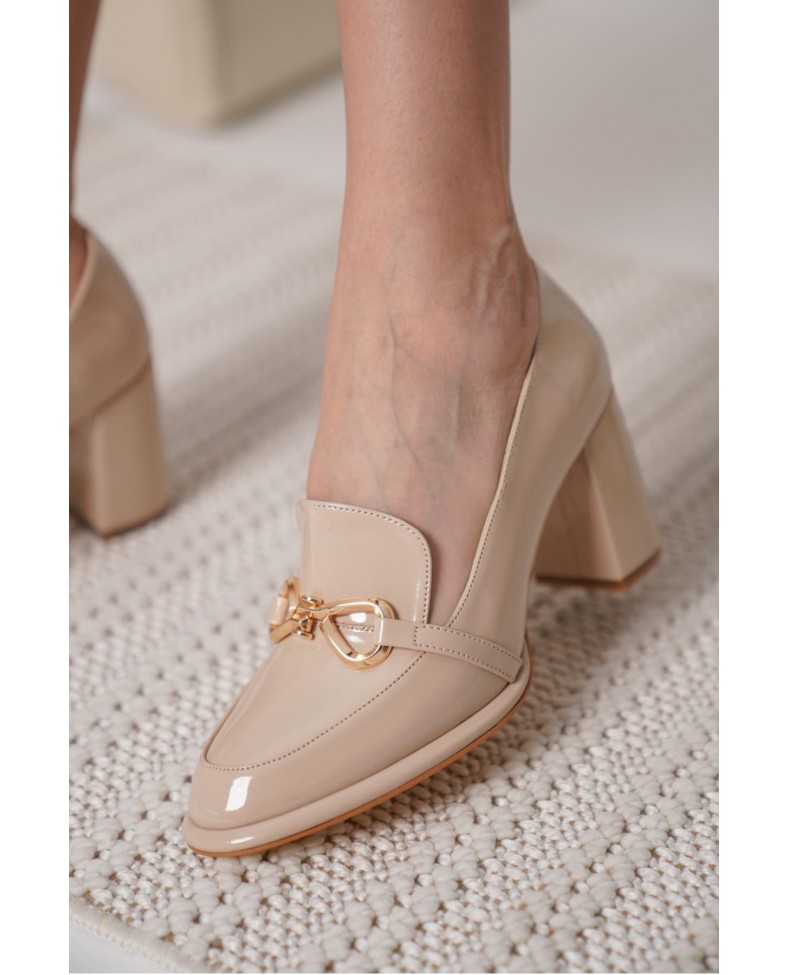 Nude Rugan Kadın Topuklu Ayakkabı TR18MS10B