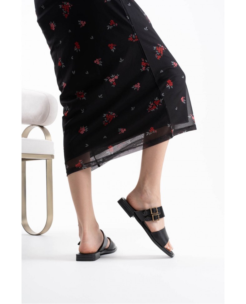 Siyah Hakiki Deri Terlik TR31MY33A