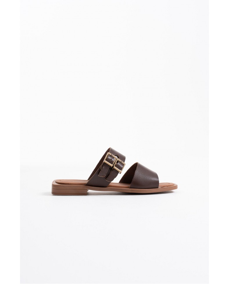 Acı Kahve Hakiki Deri Terlik TR31MY33D