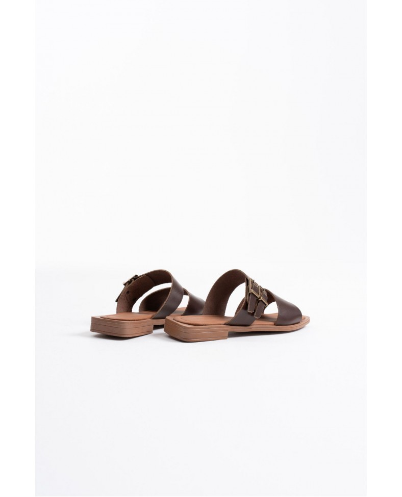 Acı Kahve Hakiki Deri Terlik TR31MY33D