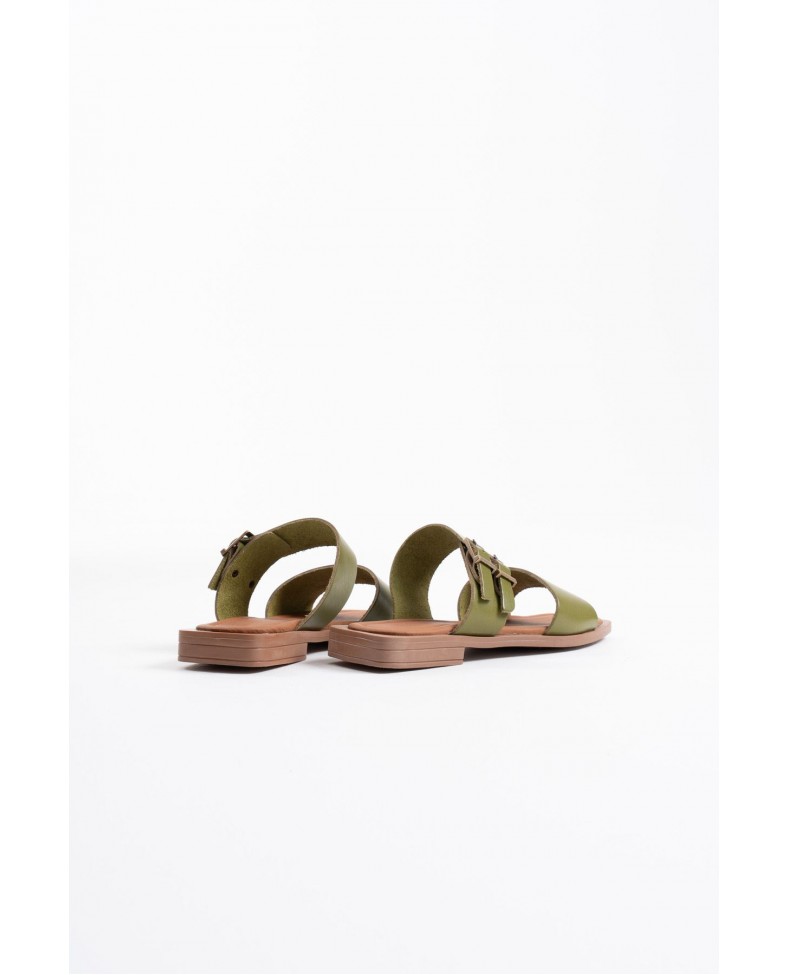 Haki Yeşili Hakiki Deri Terlik TR31MY33F