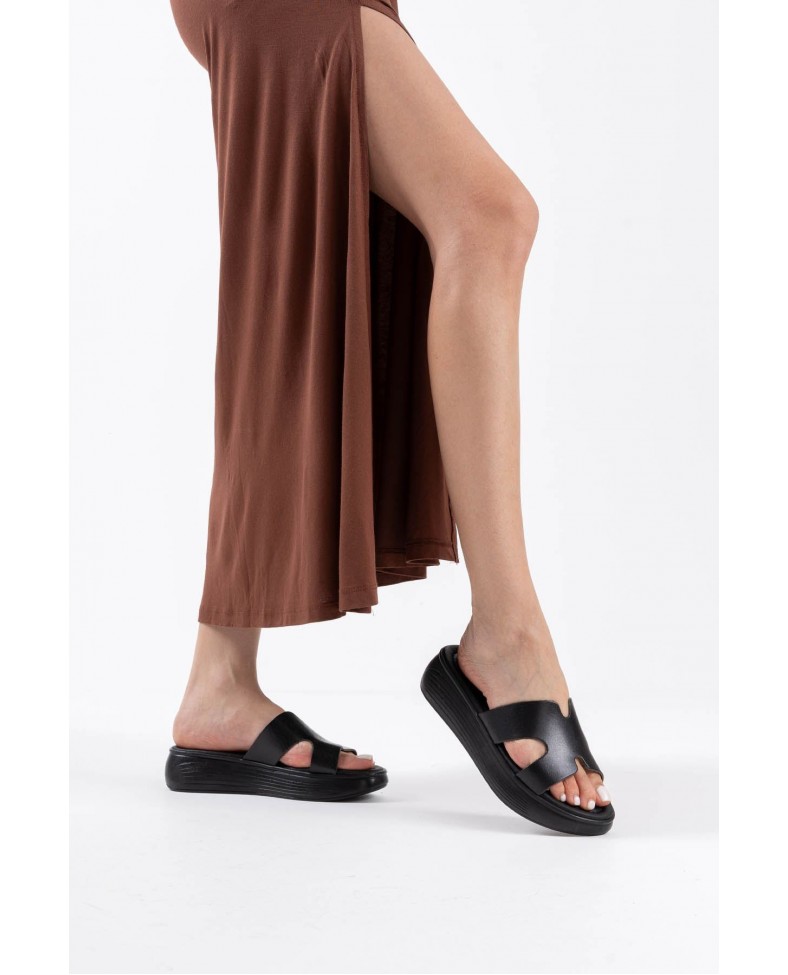 Siyah Hakiki Deri Terlik TR31MY54A