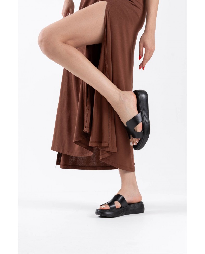 Siyah Hakiki Deri Terlik TR31MY54A