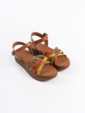 Çok Renkli Hakiki Deri Sandalet TR31MY56B