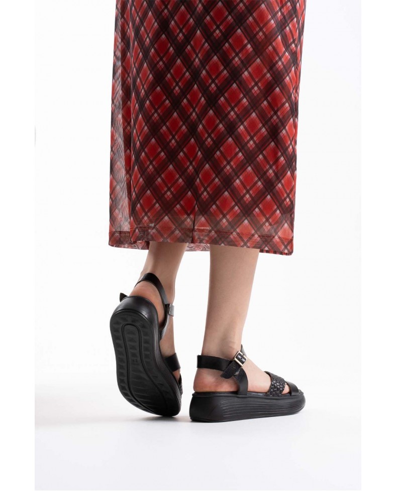 Siyah Hakiki Deri Sandalet TR31MY58A