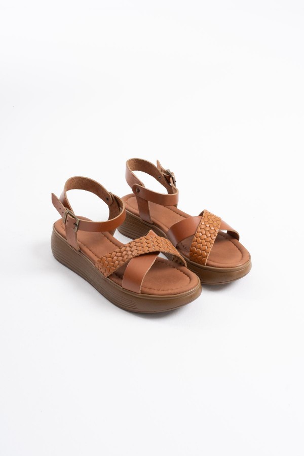 Taba Hakiki Deri Sandalet TR31MY58B