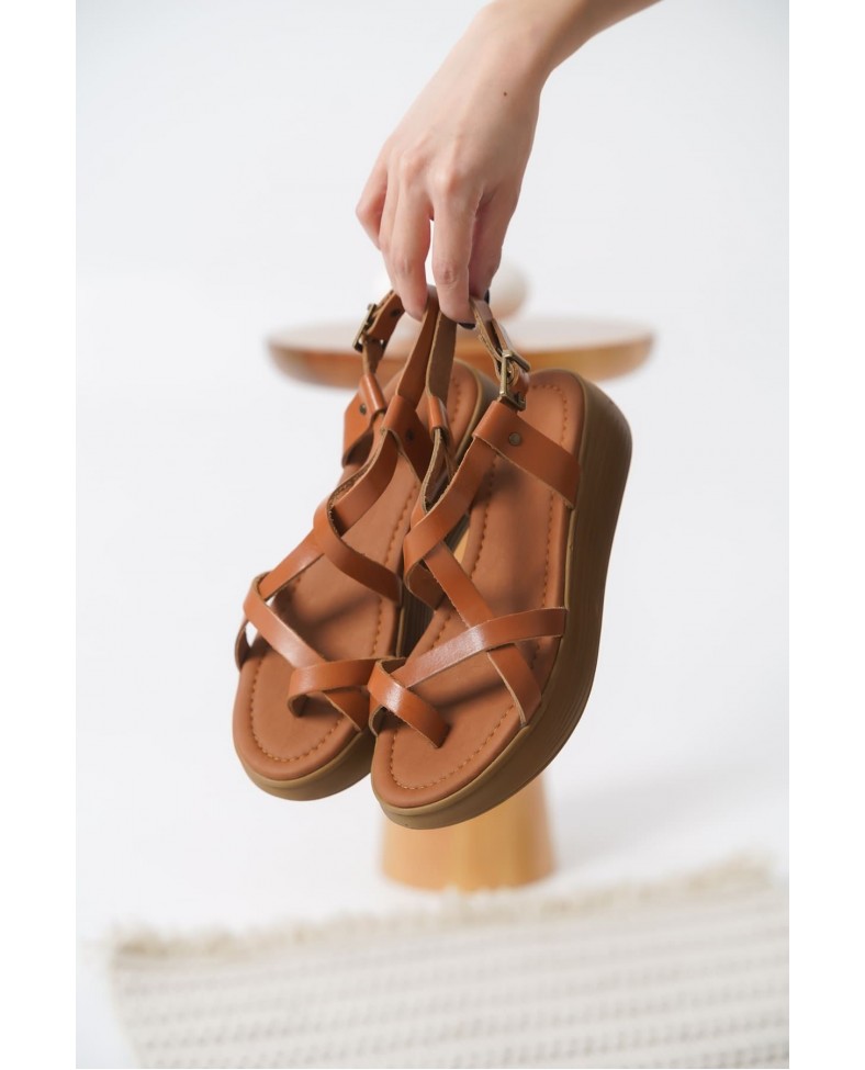 Taba Hakiki Deri Sandalet TR31MY59B