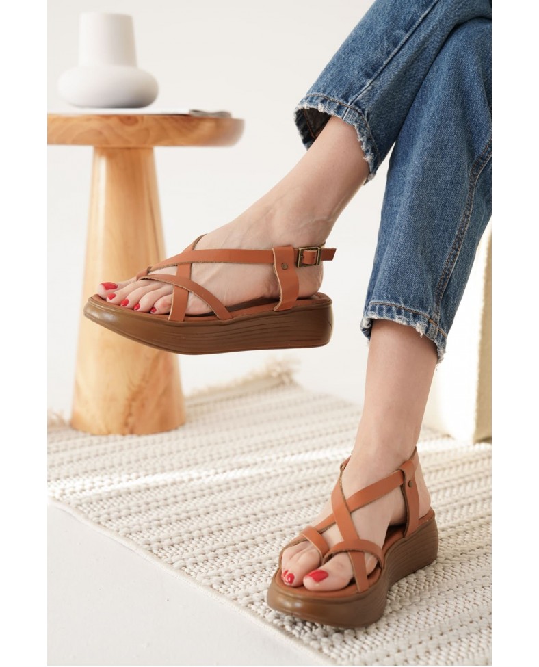 Taba Hakiki Deri Sandalet TR31MY60A