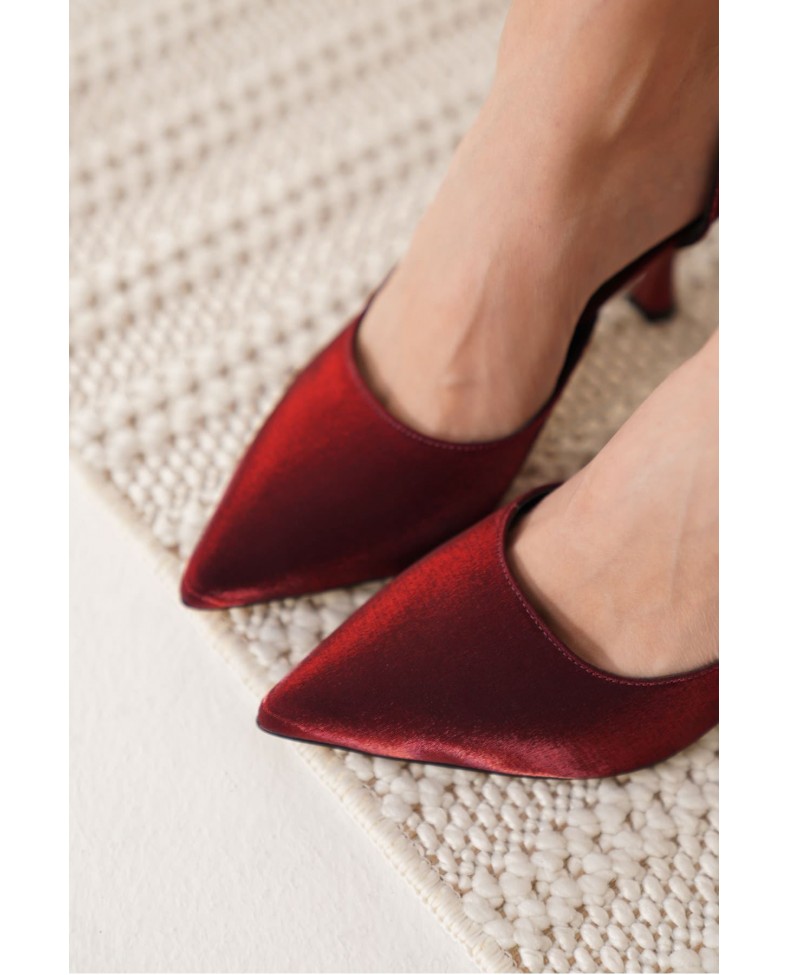 Kadın Kırmızı Topuklu Ayakkabı TR08MS45D