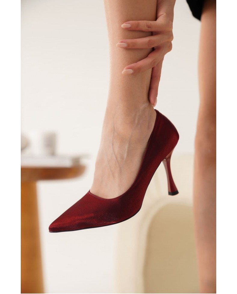 Kadın Kırmızı Topuklu Ayakkabı TR08MS45D