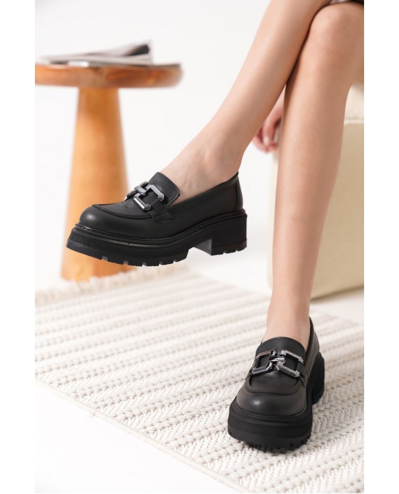 Cilt Siyah Kadın Loafer TR17MS01D