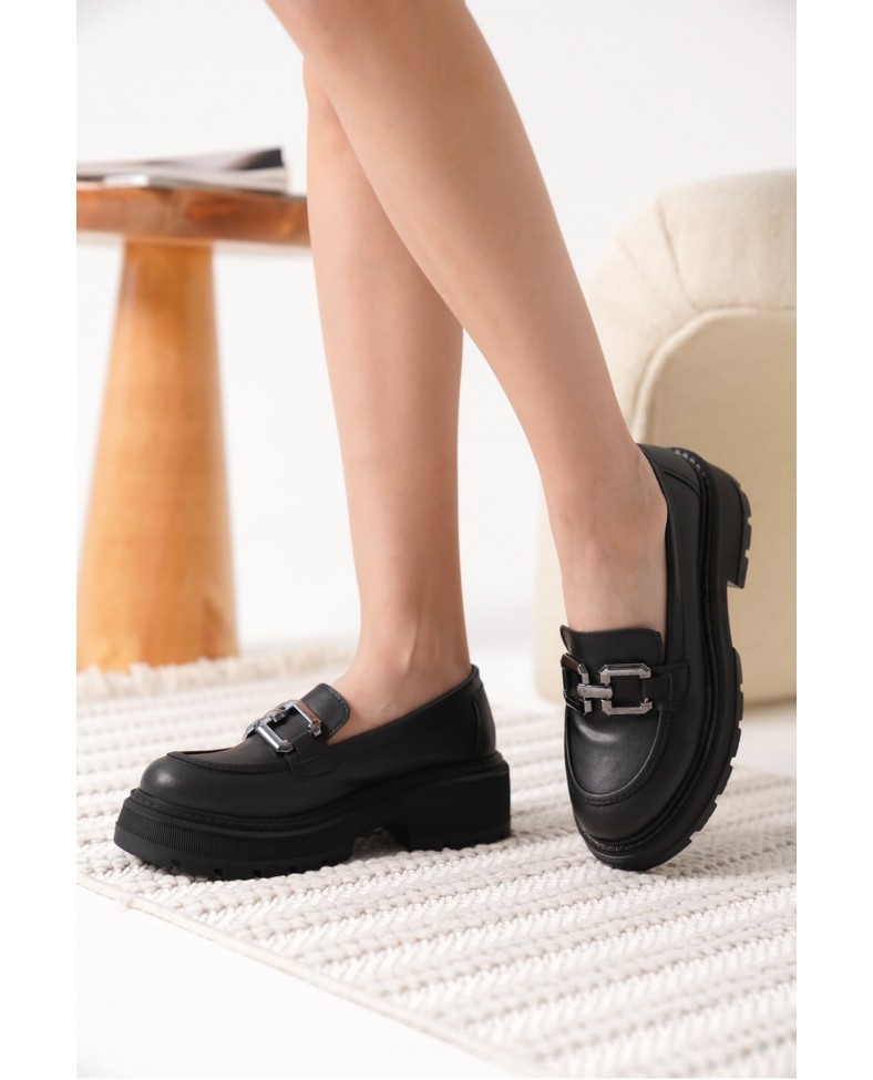 Cilt Siyah Kadın Loafer TR17MS01D