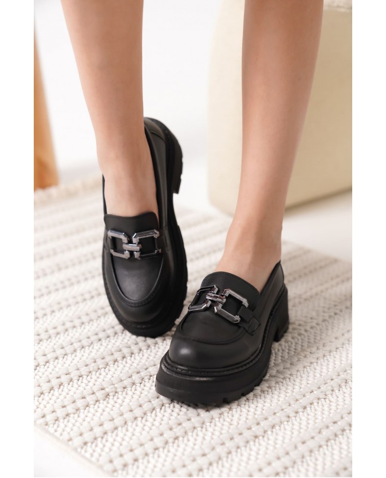 Cilt Siyah Kadın Loafer TR17MS01D