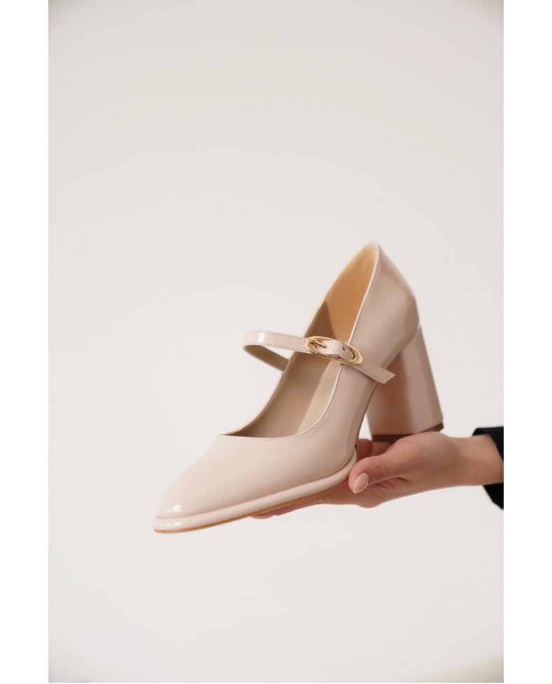 Bej Kadın Topuklu Ayakkabı TR18MS12B