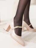 Bej Kadın Topuklu Ayakkabı TR18MS12B