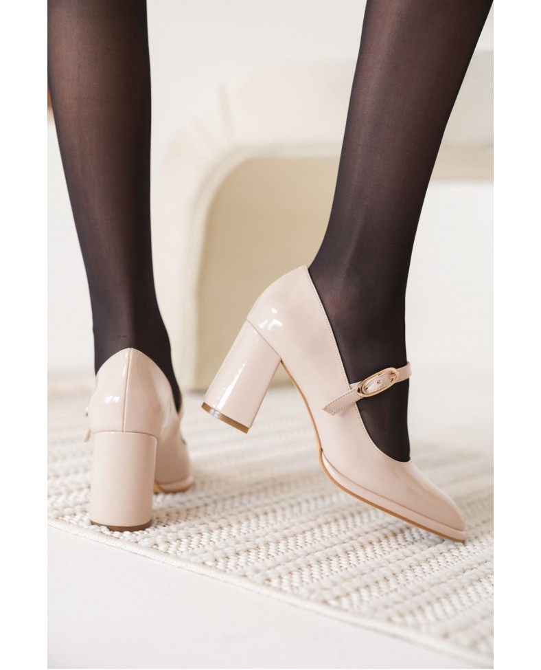 Bej Kadın Topuklu Ayakkabı TR18MS12B