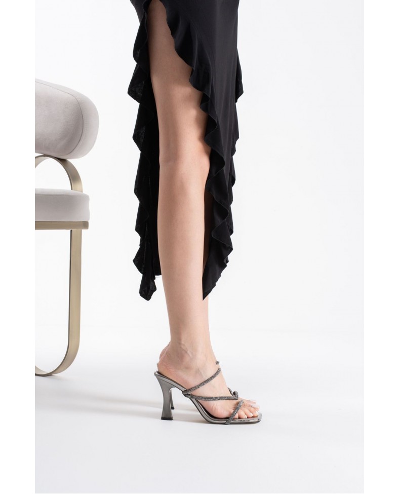 Platin Taşlı Topuklu Kadın Terlik TR20MY04E