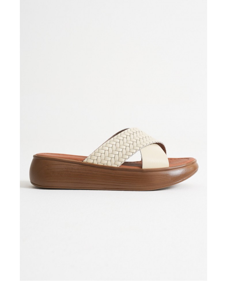 Bej Hakiki Deri Terlik TR31MY53H