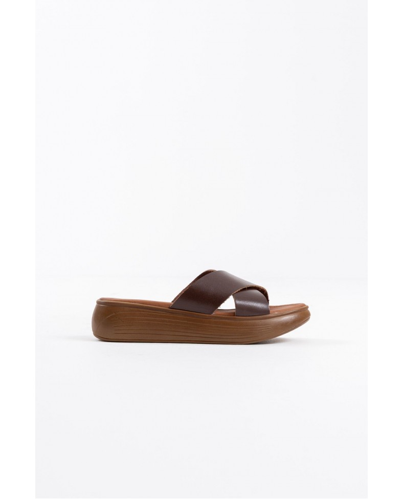 Acı Kahve Hakiki Deri Terlik TR31MY54L