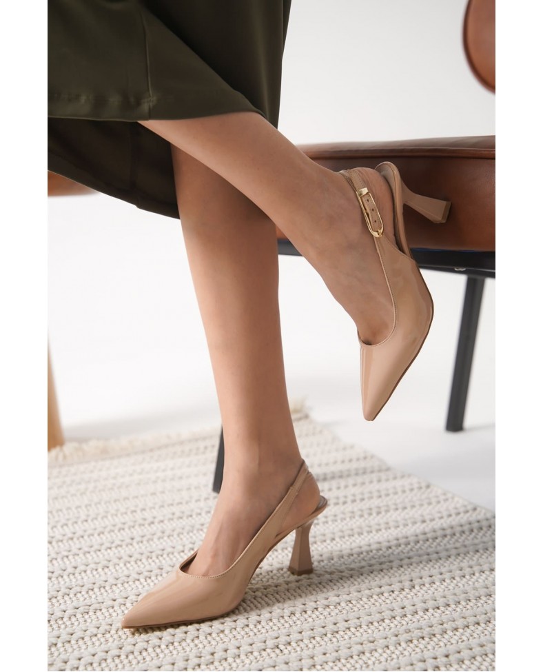 Kadın Nude Rugan Topuklu Ayakkabı TR20MS01C