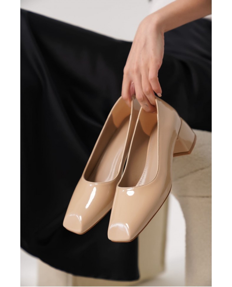 Nude Rugan Kadın Topuklu Ayakkabı TR18MS14B