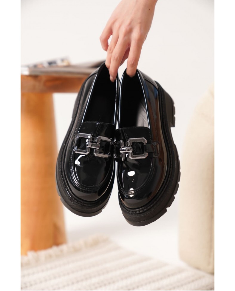 Rugan Siyah Kadın Loafer TR17MS01B