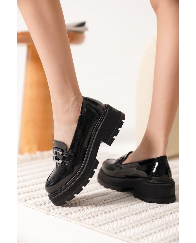 Rugan Siyah Kadın Loafer TR17MS01B