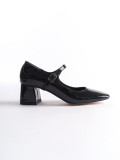 Siyah Rugan Topuklu Kadın Ayakkabı TR16MS01A