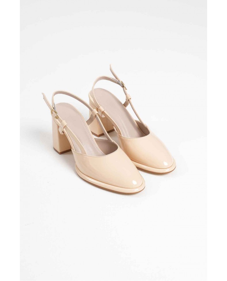 Açık Sarı Rugan Kadın Topuklu Ayakkabı TR18MS18B