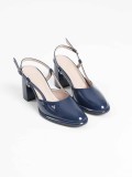 Lacivert Rugan Kadın Topuklu Ayakkabı TR18MS18C