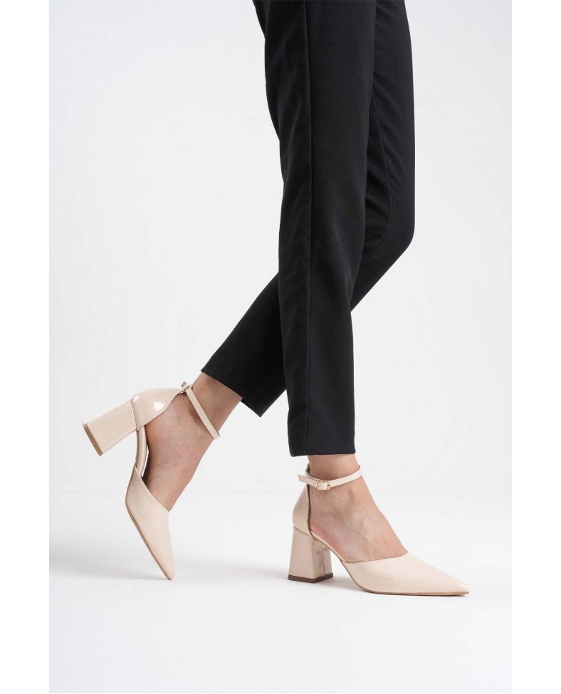 Bej Rugan Kadın Topuklu Ayakkabı TR08MS11B