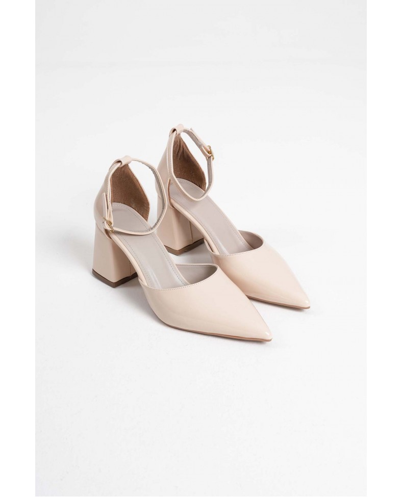 Bej Rugan Kadın Topuklu Ayakkabı TR08MS11B