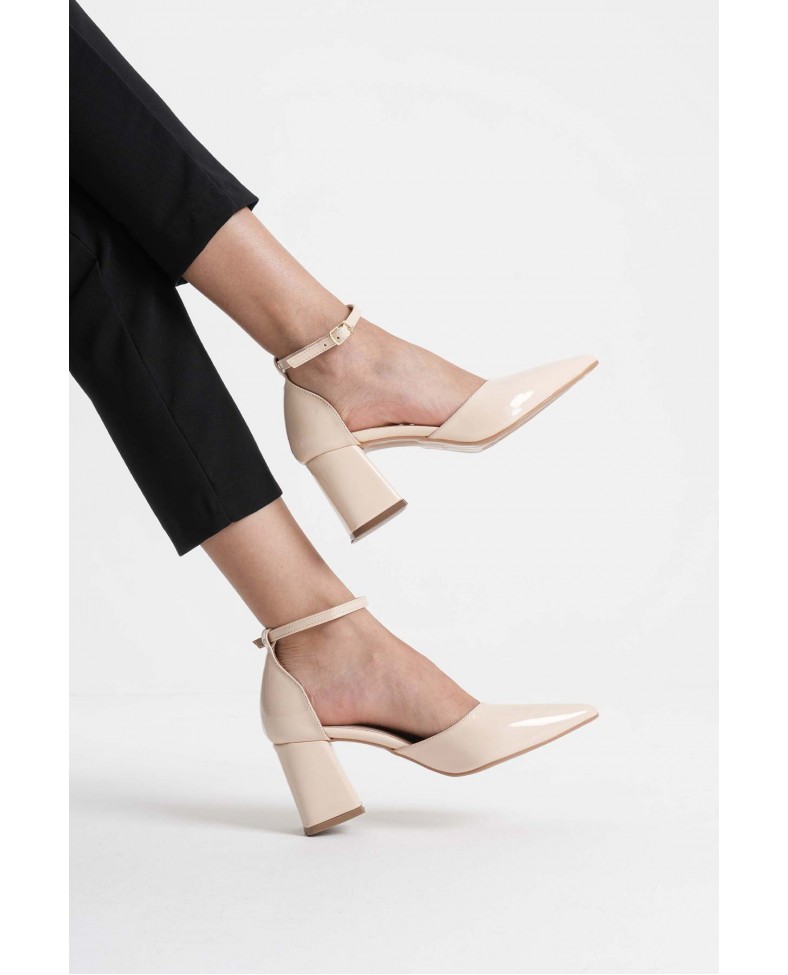 Bej Rugan Kadın Topuklu Ayakkabı TR08MS11B